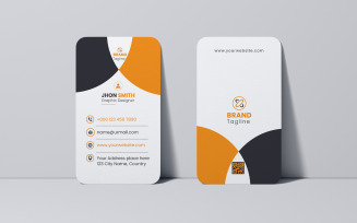 Creative Vertical Business Card Design Template