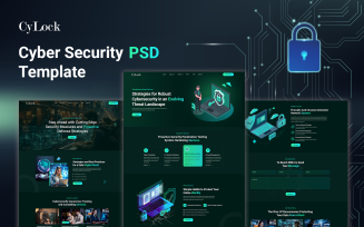 Cylock - Cyber Security Service PSD Template