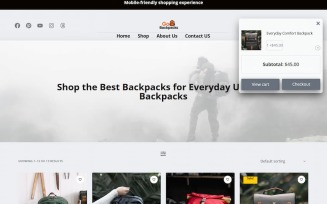 Go Backpacks – Elementor WooCommerce Template