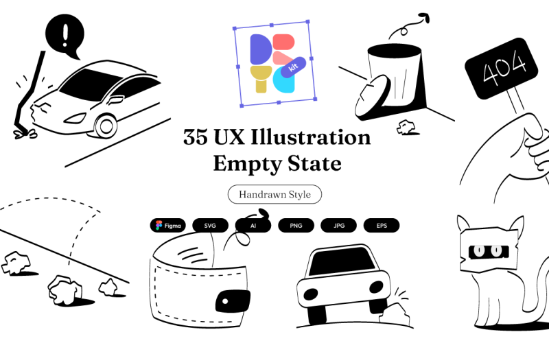 35 UX Illustration set | Empty State