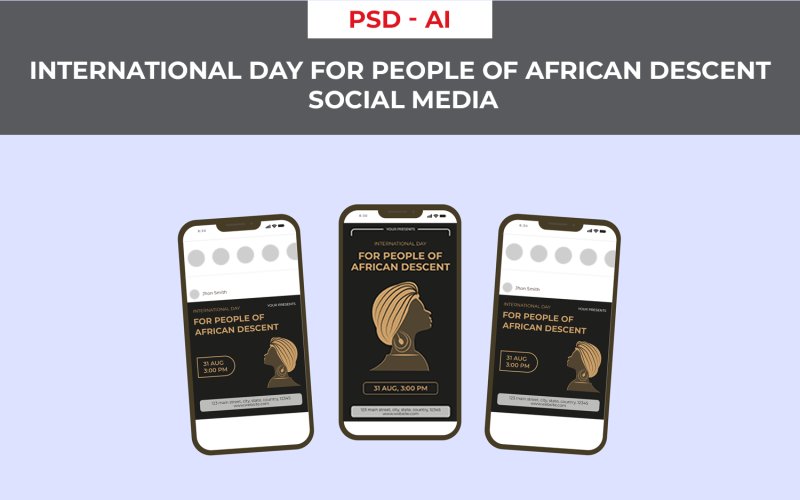 International Day for People of African Descent Social Media Template