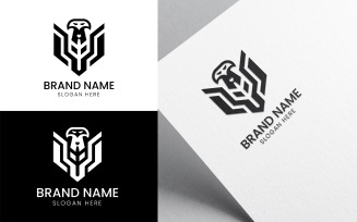 Letter W Eagle bird logo-951