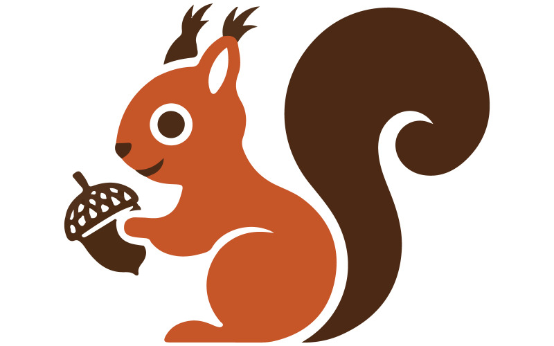 Logo showcasing a squirrel Vector Graphic