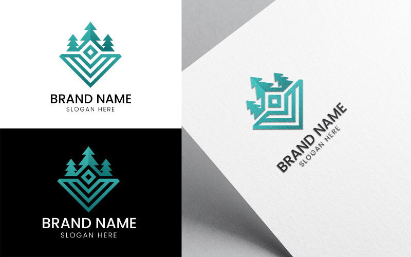 Pine Home modern logo-952 Logo Template