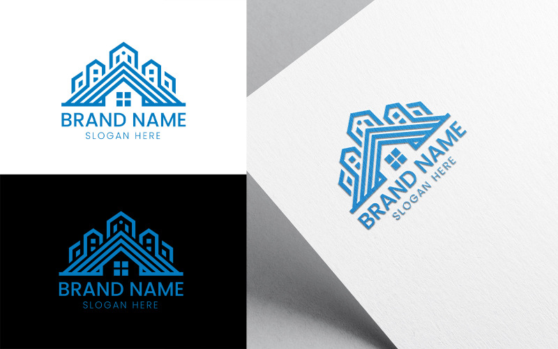 Real estate rooftop building logo-955 Logo Template