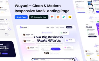 Wuyuqi – Clean Modern Responsive SaaS Landing Page