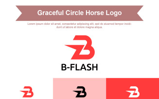 B Initial Logo Flash Bold Concept