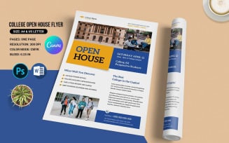 College Open House Flyer Template