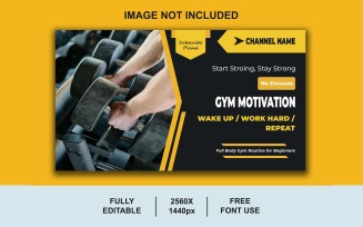 Creative Yoga YouTube Thumbnail PSD Template for Meditation and Wellness Content