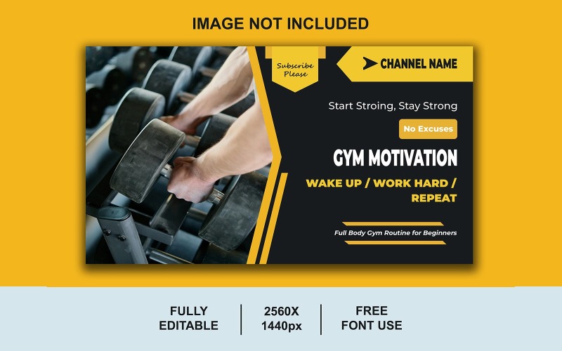 Creative Yoga YouTube Thumbnail PSD Template for Meditation and Wellness Content Social Media