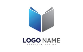 Education logo icon template. open book illustration V0