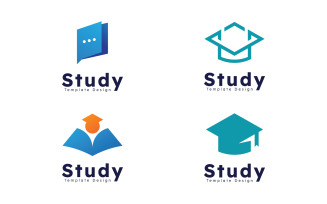 Education logo icon template. open book illustration V14