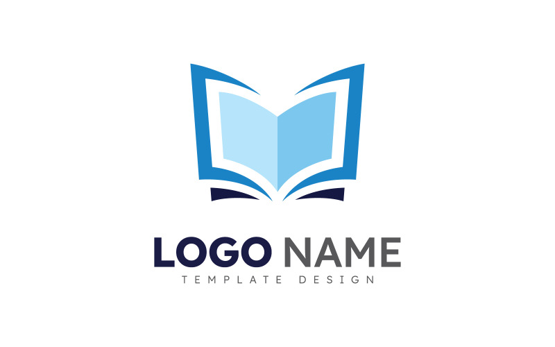Education logo icon template. open book illustration V6 Logo Template