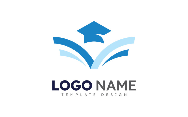 Education logo icon template. open book illustration V7 Logo Template