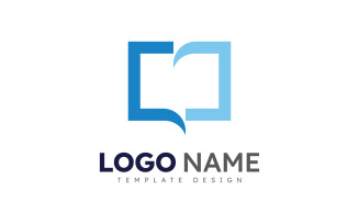 Education logo icon template. open book illustration V8