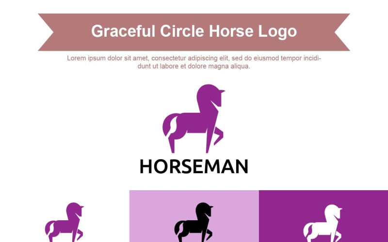 Horseman Logo Bold Rider Riding Symbol Logo Template