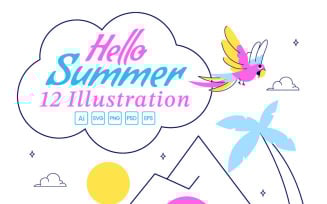 12 Hello Summer Illustration