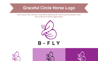 Minimal Butterfly Logo with Negative Space