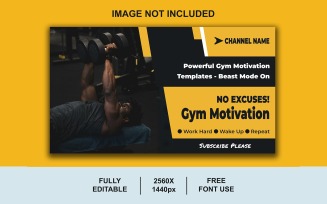 Minimal Yoga YouTube Thumbnail Template PSD for Mindful Practice Channels