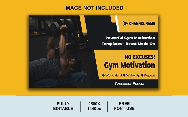 Minimal Yoga YouTube Thumbnail Template PSD for Mindful Practice Channels Social Media