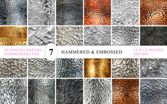 Premium Crumpled & Beaten Metal Texture | Hammered & Embossed Metal Texture Background