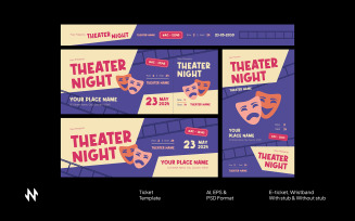 Retro Theater Ticket Template