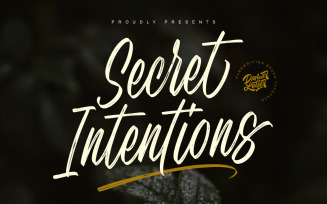 Secret Intentions Handwritten brush