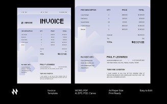 Simple Gradient Invoice Template