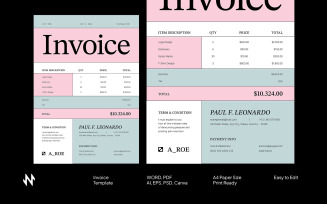 Soft Tone Invoice Template
