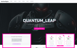 AetherByte - Creative Glitch Technology HTML Template