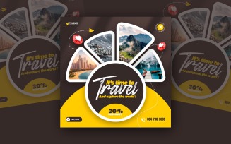 Global Travel Social Media Post Template
