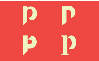 Letter P logo vector template design V14