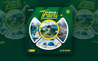 Minimal Travel Agency Social Media Post Template