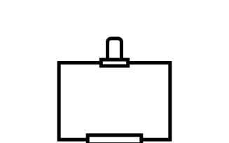 Professional Artist Easel with Canvas Icon for Painting Studio Setup