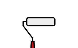 Professional Paint Roller Illustration for Wall Painting