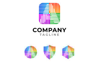 Round Square Letter A Logo with Variations Circle, Shield, Hexagon FREE