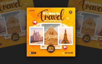 Summer Travel And Tour Social Media Template