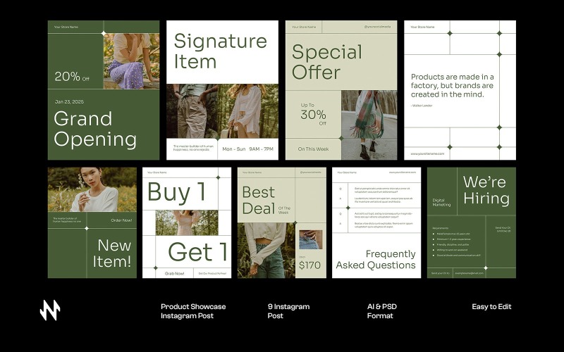 Clean Grand Opening Instagram Post Social Media