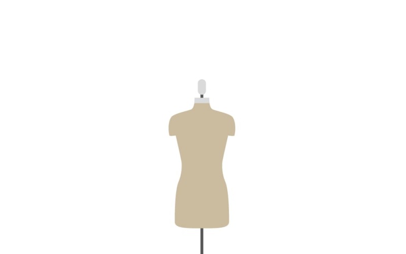 Elegant Fashion Mannequin Vector Icon for Clothing Design Display Vector Graphic
