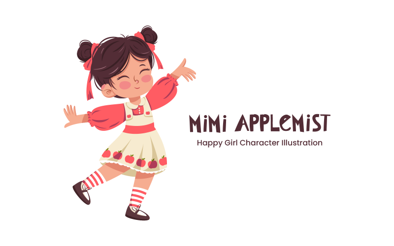 Mimi Applemist – Cute Character Illustration Icon Set