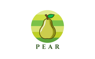 Pear Creative Fruit Design Logo Template
