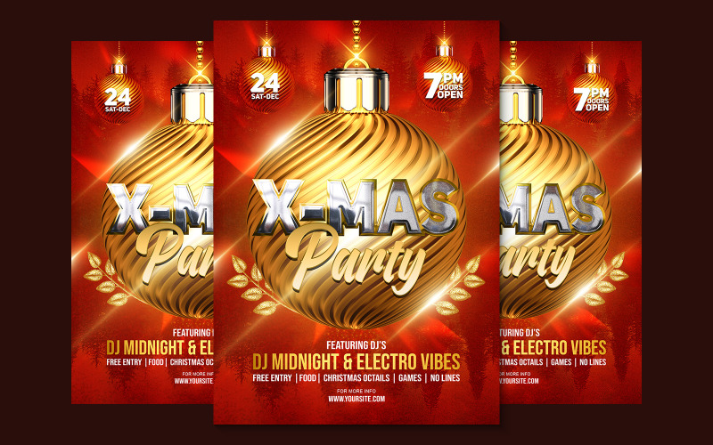 X-Mas Winter Party Poster Corporate Identity