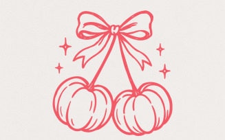 Cherry Bow PNG, Cute Cherry Digital Download PNG for T-Shirts, Bow Fruit Clipart, Sparkle Cherries,