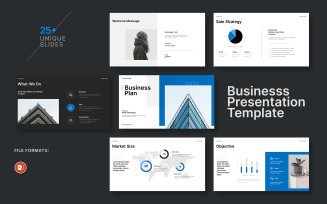 Clean Business Plan PowerPoint Layout