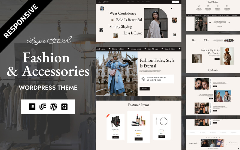 Luxe Stitch - Fashion Boutique & Accessories Shop WooCommerce Elementor Theme WooCommerce Theme