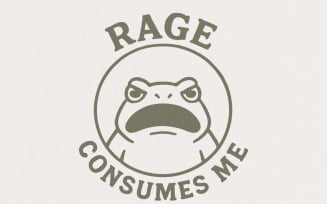 Rage Consumes Me PNG, Funny Frog Digital Download, Sarcastic Meme Animal Art, Angry Frog PNG,
