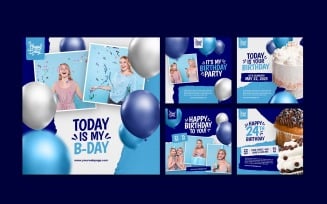 Birthday Celebration Social Media Post Template