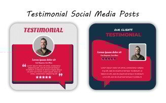Bold and Clean Testimonial Post PSD Template for Social Media Marketing Campaigns