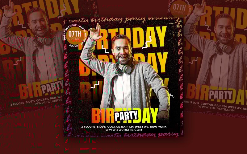 Creative Happy Birthday Card Social Media Post