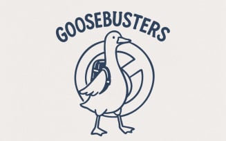 Goosebusters PNG, Funny Goose Digital Download, Parody Shirt Design, Animal Humor, Printable Tee